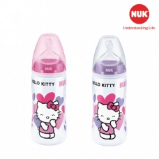Bình sữa NUK PP Hello Kitty 300ml núm ty Silicone 